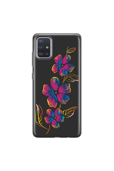 SAMSUNG - Galaxy A51 - Soft Clear Case - Spring Flowers In The Dark
