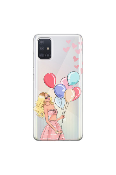 SAMSUNG - Galaxy A71 - Soft Clear Case - Balloon Party