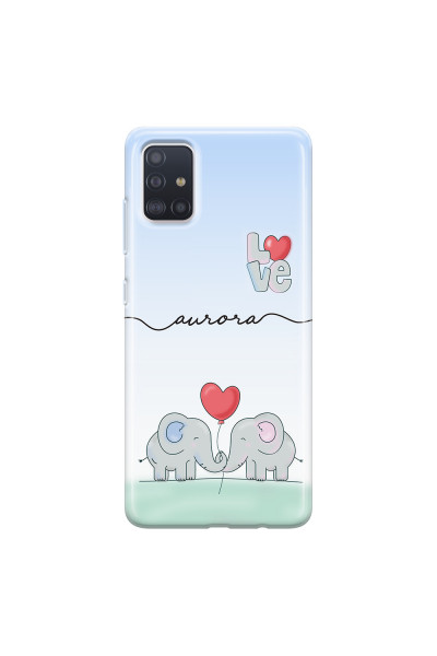 SAMSUNG - Galaxy A71 - Soft Clear Case - Elephants in Love