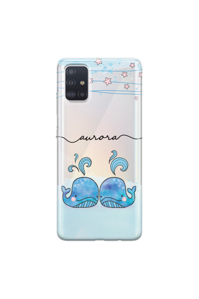 SAMSUNG - Galaxy A71 - Soft Clear Case - Little Whales