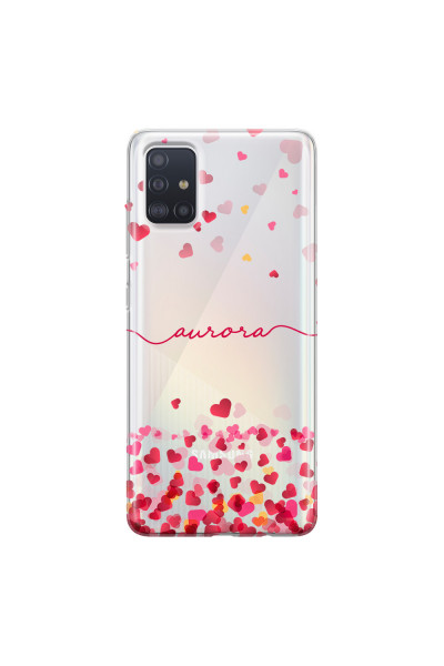SAMSUNG - Galaxy A71 - Soft Clear Case - Scattered Hearts