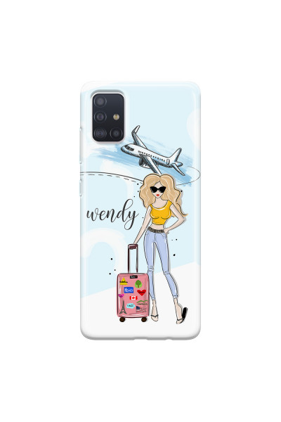 SAMSUNG - Galaxy A71 - Soft Clear Case - Travelers Duo Blonde