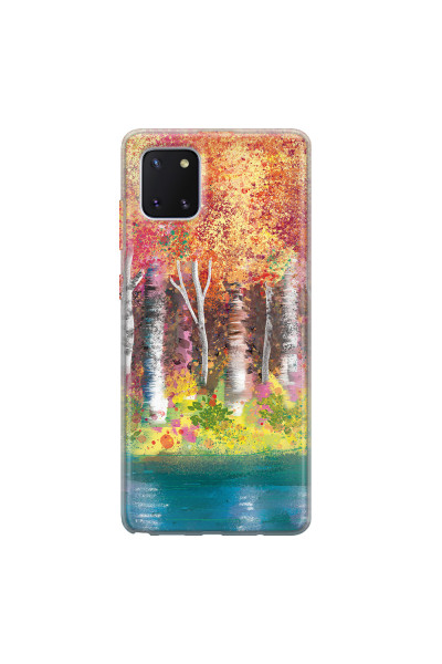SAMSUNG - Galaxy Note 10 Lite - Soft Clear Case - Calm Birch Trees