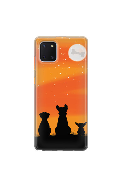 SAMSUNG - Galaxy Note 10 Lite - Soft Clear Case - Dog's Desire Orange Sky