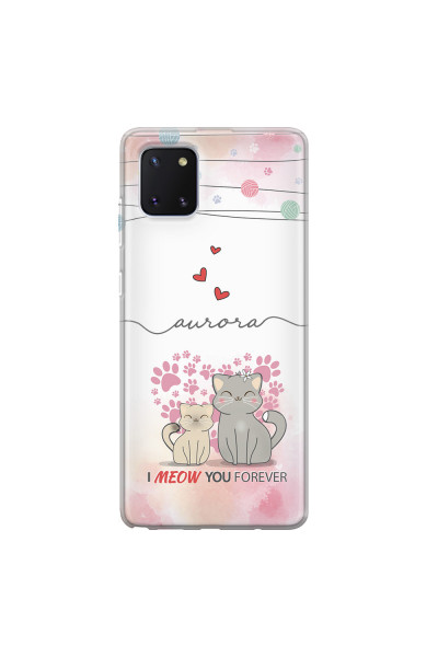 SAMSUNG - Galaxy Note 10 Lite - Soft Clear Case - I Meow You Forever