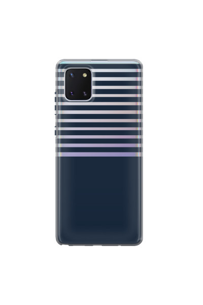 SAMSUNG - Galaxy Note 10 Lite - Soft Clear Case - Life in Blue Stripes