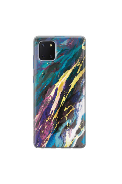 SAMSUNG - Galaxy Note 10 Lite - Soft Clear Case - Marble Bahama Blue