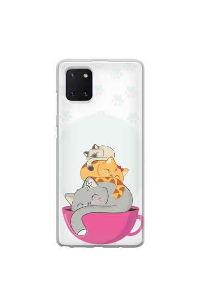 SAMSUNG - Galaxy Note 10 Lite - Soft Clear Case - Sleep Tight Kitty