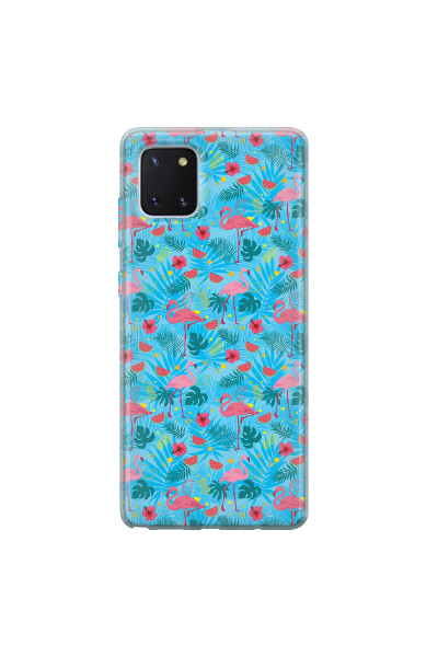 SAMSUNG - Galaxy Note 10 Lite - Soft Clear Case - Tropical Flamingo IV