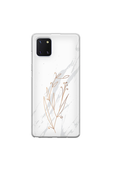 SAMSUNG - Galaxy Note 10 Lite - Soft Clear Case - White Marble Flowers