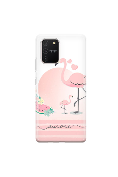 SAMSUNG - Galaxy S10 Lite - Soft Clear Case - Flamingo Vibes Handwritten
