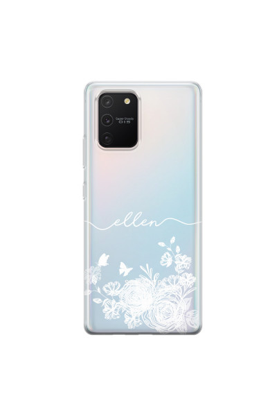 SAMSUNG - Galaxy S10 Lite - Soft Clear Case - Handwritten White Lace