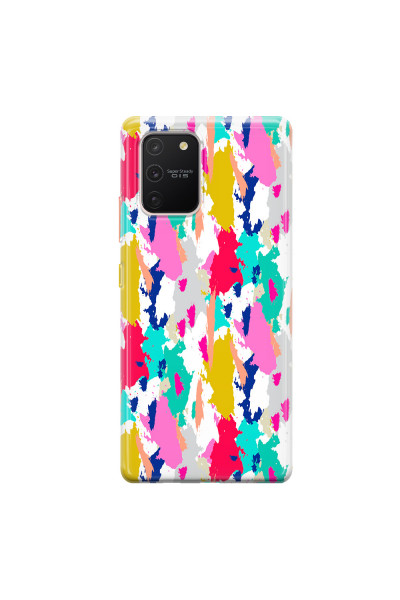 SAMSUNG - Galaxy S10 Lite - Soft Clear Case - Paint Strokes