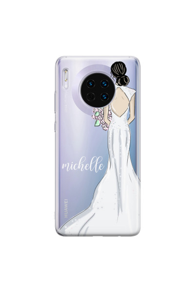 HUAWEI - Mate 30 - Soft Clear Case - Bride To Be Blackhair