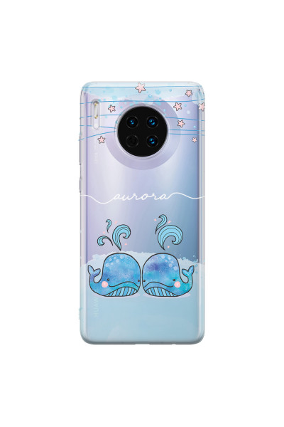 HUAWEI - Mate 30 - Soft Clear Case - Little Whales White