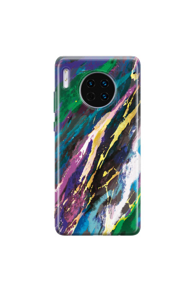 HUAWEI - Mate 30 - Soft Clear Case - Marble Emerald Pearl