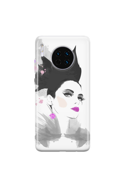 HUAWEI - Mate 30 - Soft Clear Case - Pink Lips