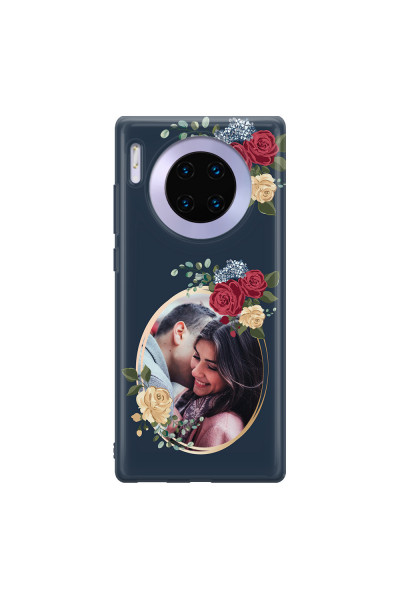 HUAWEI - Mate 30 Pro - Soft Clear Case - Blue Floral Mirror Photo
