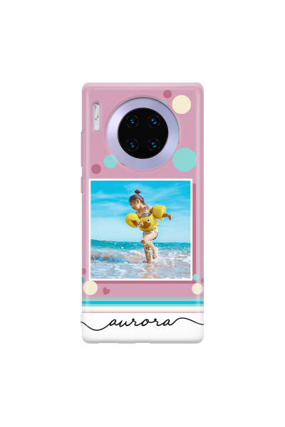HUAWEI - Mate 30 Pro - Soft Clear Case - Cute Dots Photo Case