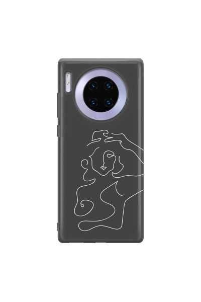 HUAWEI - Mate 30 Pro - Soft Clear Case - Grey Silhouette