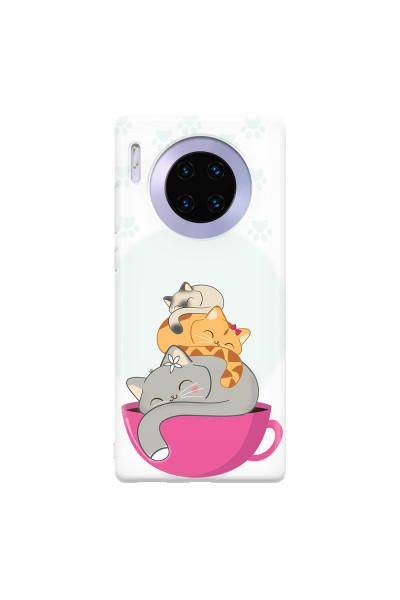 HUAWEI - Mate 30 Pro - Soft Clear Case - Sleep Tight Kitty