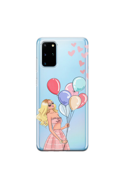 SAMSUNG - Galaxy S20 Plus - Soft Clear Case - Balloon Party