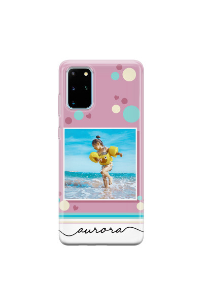 SAMSUNG - Galaxy S20 Plus - Soft Clear Case - Cute Dots Photo Case