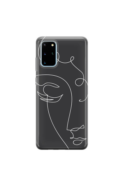 SAMSUNG - Galaxy S20 Plus - Soft Clear Case - Light Portrait in Picasso Style