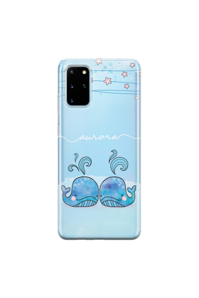 SAMSUNG - Galaxy S20 Plus - Soft Clear Case - Little Whales White