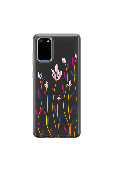 SAMSUNG - Galaxy S20 Plus - Soft Clear Case - Pink Tulips