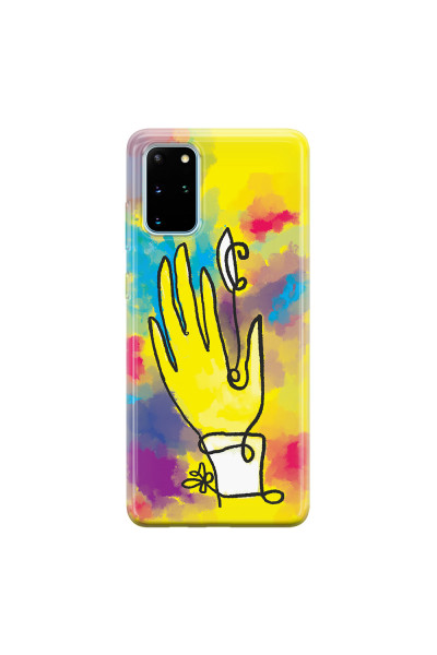SAMSUNG - Galaxy S20 - Soft Clear Case - Abstract Hand Paint