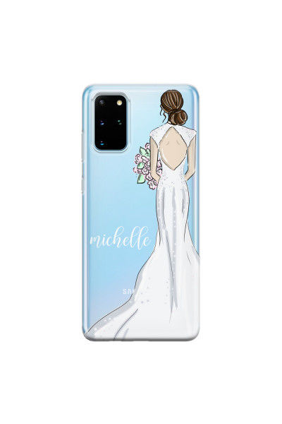 SAMSUNG - Galaxy S20 - Soft Clear Case - Bride To Be Brunette