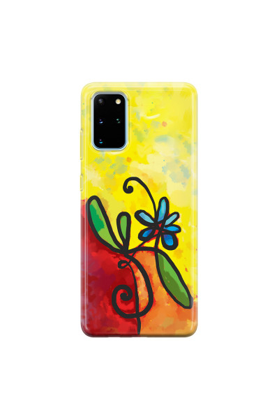 SAMSUNG - Galaxy S20 - Soft Clear Case - Flower in Picasso Style