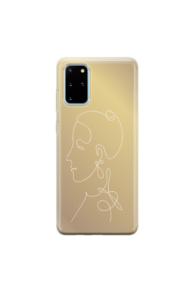 SAMSUNG - Galaxy S20 - Soft Clear Case - Golden Lady
