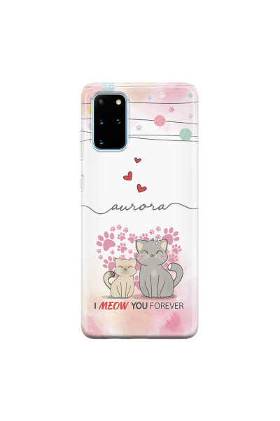 SAMSUNG - Galaxy S20 - Soft Clear Case - I Meow You Forever