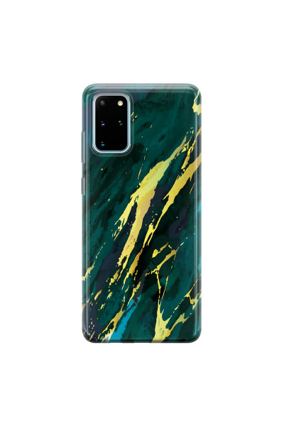 SAMSUNG - Galaxy S20 - Soft Clear Case - Marble Emerald Green