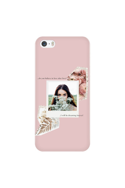 APPLE - iPhone 5S/SE - 3D Snap Case - Vintage Pink Collage Phone Case
