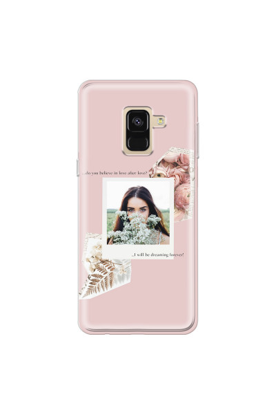 SAMSUNG - Galaxy A8 - Soft Clear Case - Vintage Pink Collage Phone Case