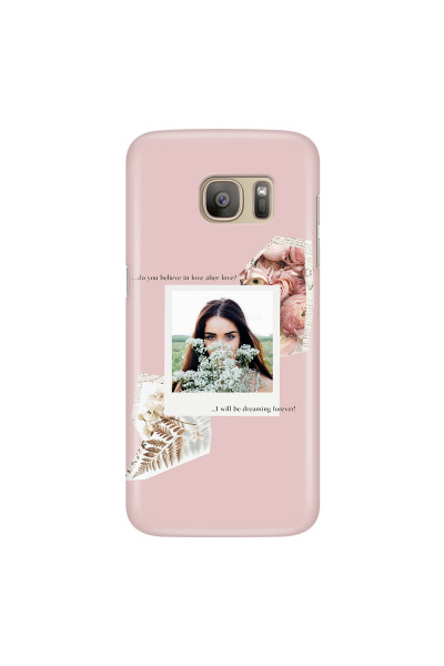 SAMSUNG - Galaxy S7 - 3D Snap Case - Vintage Pink Collage Phone Case