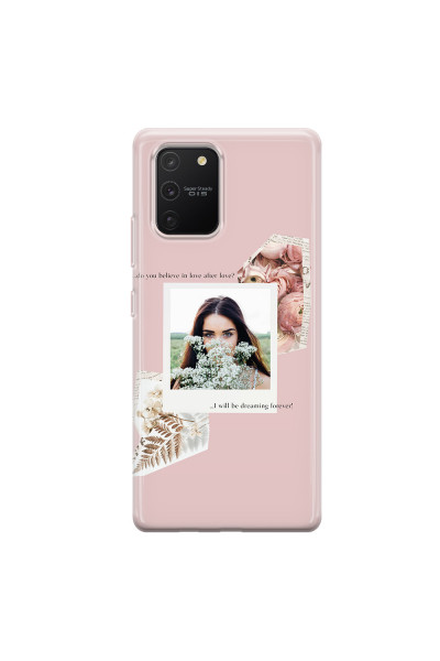 SAMSUNG - Galaxy S10 Lite - Soft Clear Case - Vintage Pink Collage Phone Case