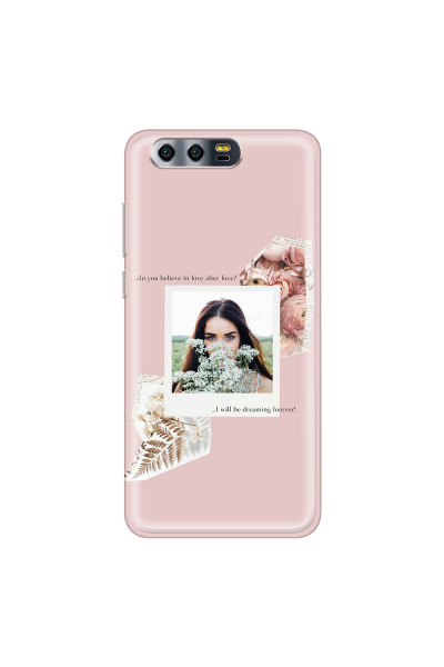 HONOR - Honor 9 - Soft Clear Case - Vintage Pink Collage Phone Case
