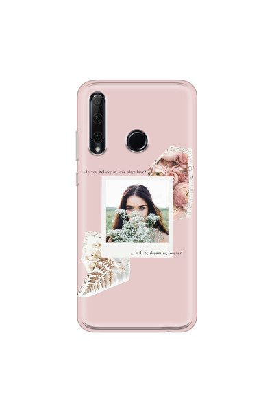 HONOR - Honor 20 lite - Soft Clear Case - Vintage Pink Collage Phone Case