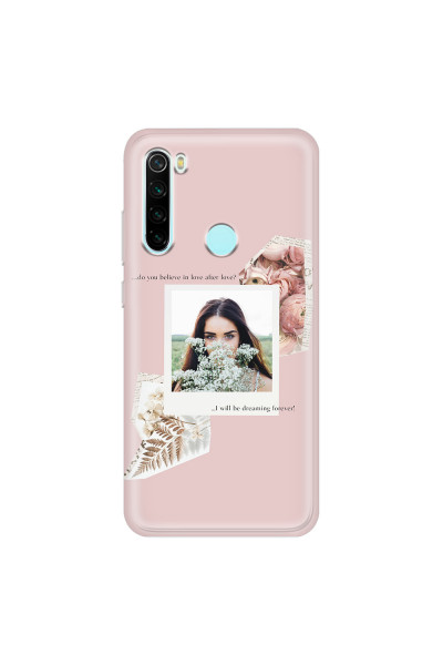 XIAOMI - Redmi Note 8 - Soft Clear Case - Vintage Pink Collage Phone Case