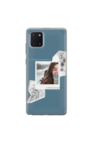 SAMSUNG - Galaxy Note 10 Lite - Soft Clear Case - Vintage Blue Collage Phone Case