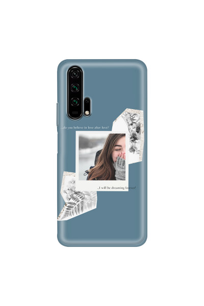 HONOR - Honor 20 Pro - Soft Clear Case - Vintage Blue Collage Phone Case
