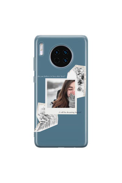 HUAWEI - Mate 30 - Soft Clear Case - Vintage Blue Collage Phone Case