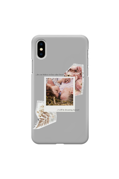 APPLE - iPhone XS - 3D Snap Case - Vintage Grey Collage Phone Case