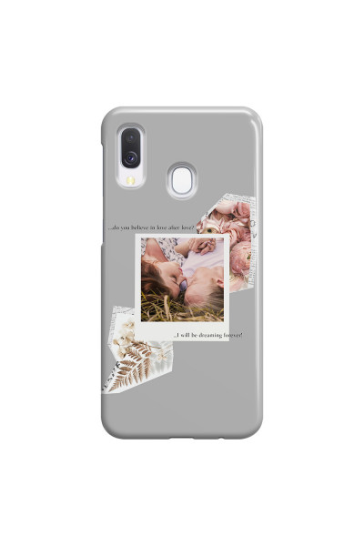 SAMSUNG - Galaxy A40 - 3D Snap Case - Vintage Grey Collage Phone Case