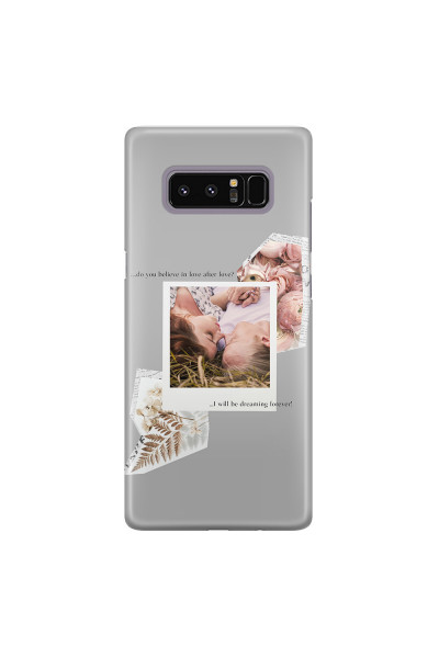 SAMSUNG - Galaxy Note 8 - 3D Snap Case - Vintage Grey Collage Phone Case