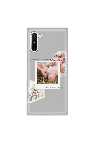 SAMSUNG - Galaxy Note 10 - Soft Clear Case - Vintage Grey Collage Phone Case